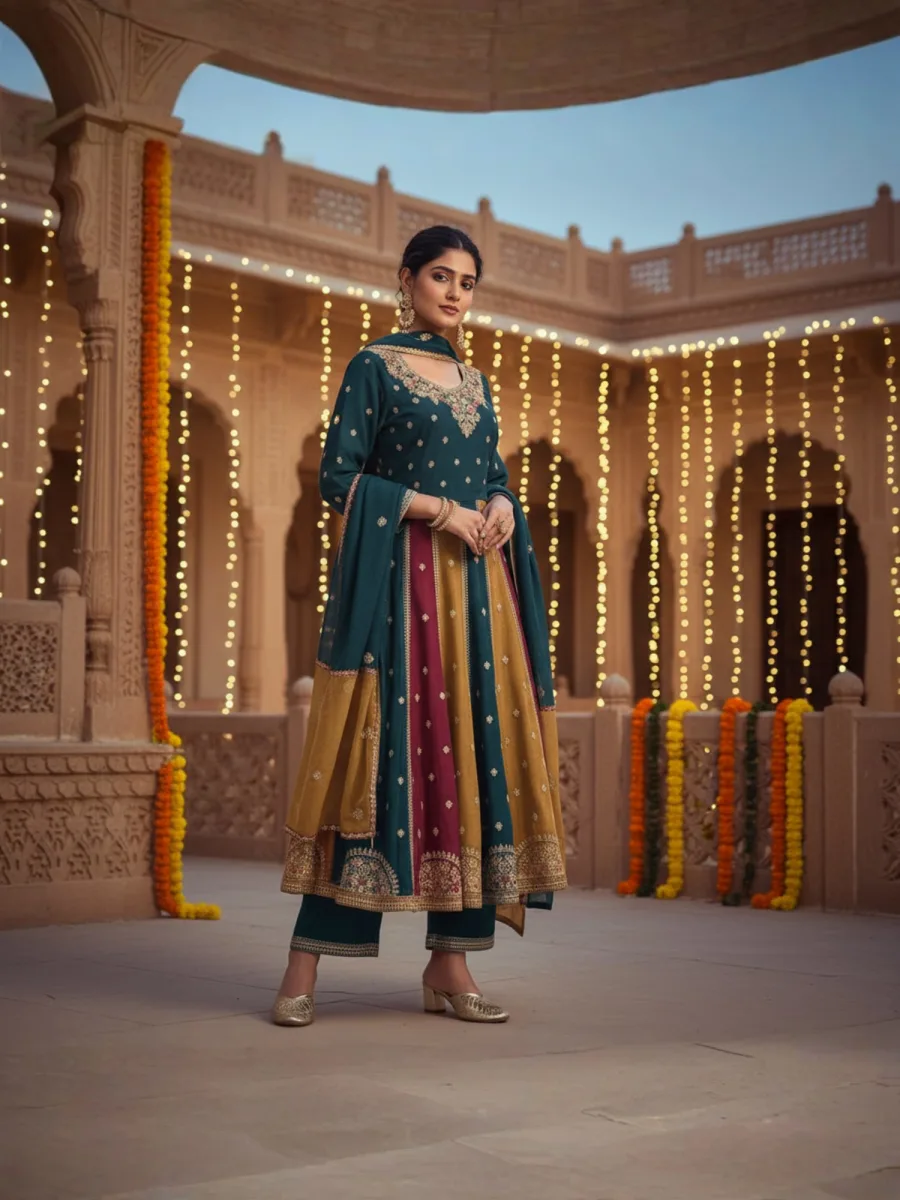 Royal Festive Anarkali Set - B